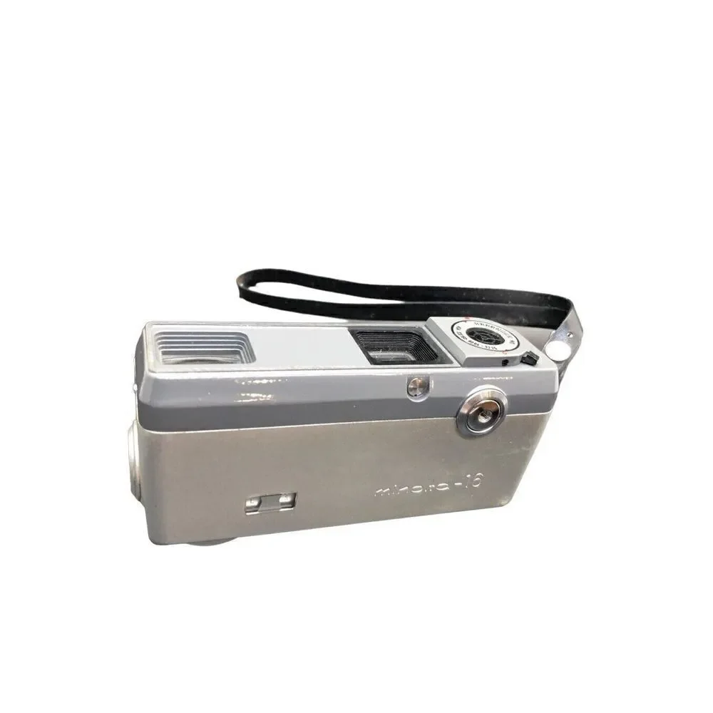 Vintage KODAK Real Leather Case and Miniature Film Camera Minolta 16 EE II 16mm